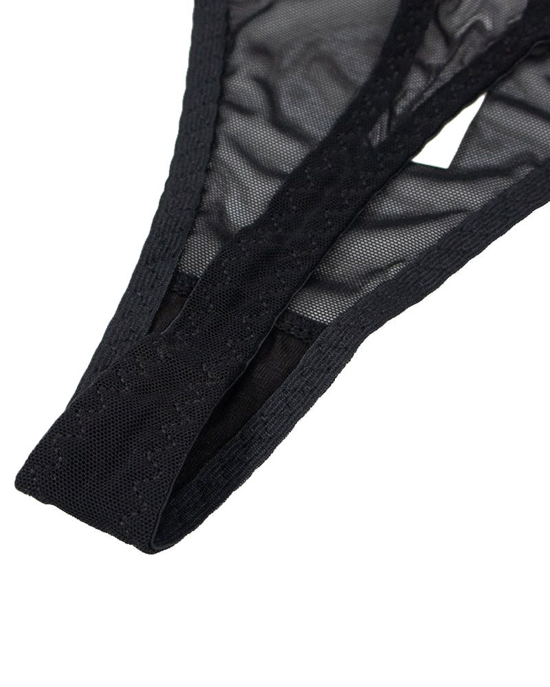 Sexy Low Rise T-back Mesh Panties