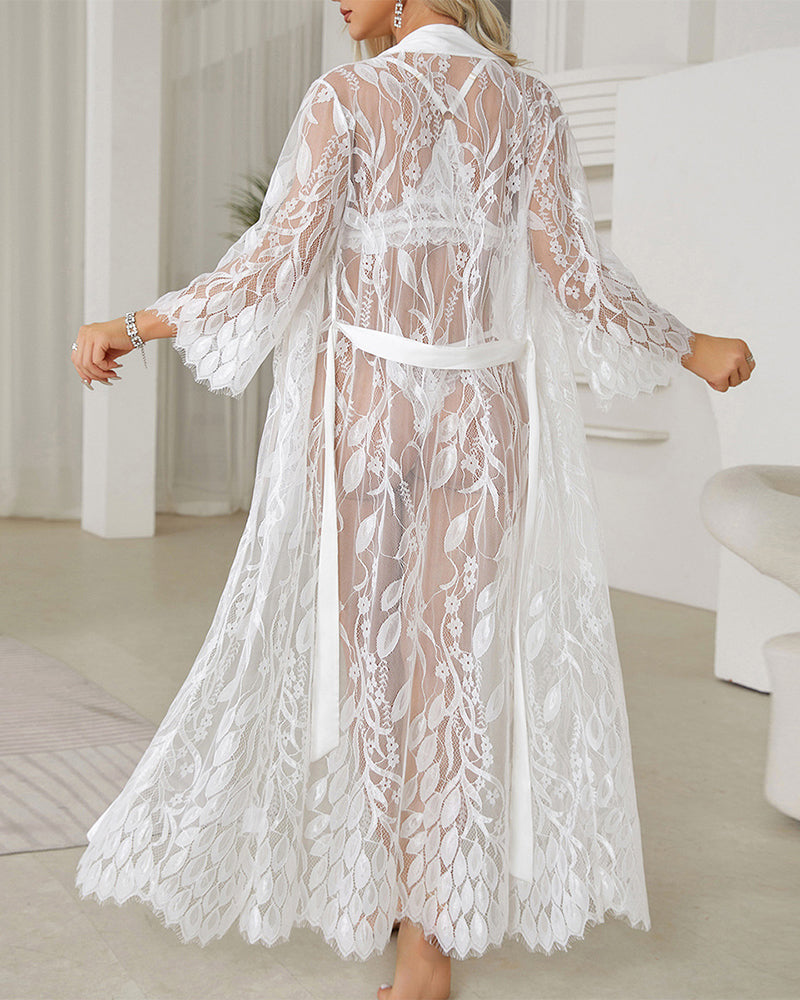 KissLove® Sexy Lace Bridal Lingerie Sheer Wedding Gown