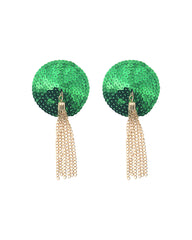 Sequined Metal Tassel Chest Cover Nipple Cover Leather Nipple Cover