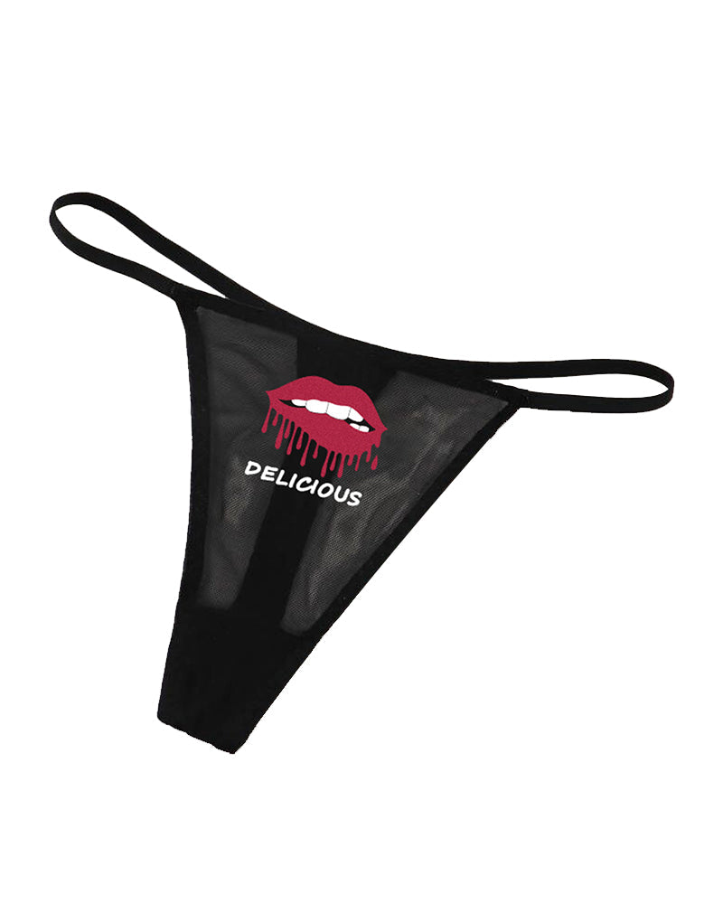 Kisslove Low Rise T-back Mesh Panties