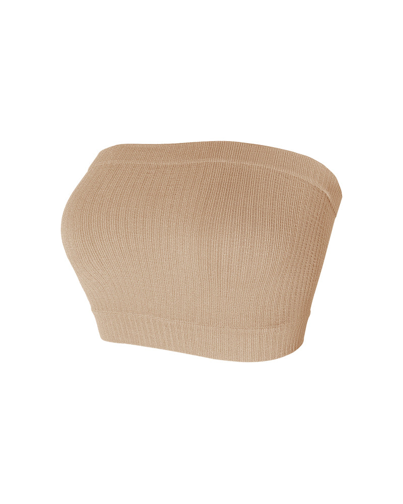 Women's solid color tube top