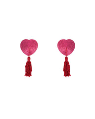 Pink Glitter Hearts  with Tassel Pasties