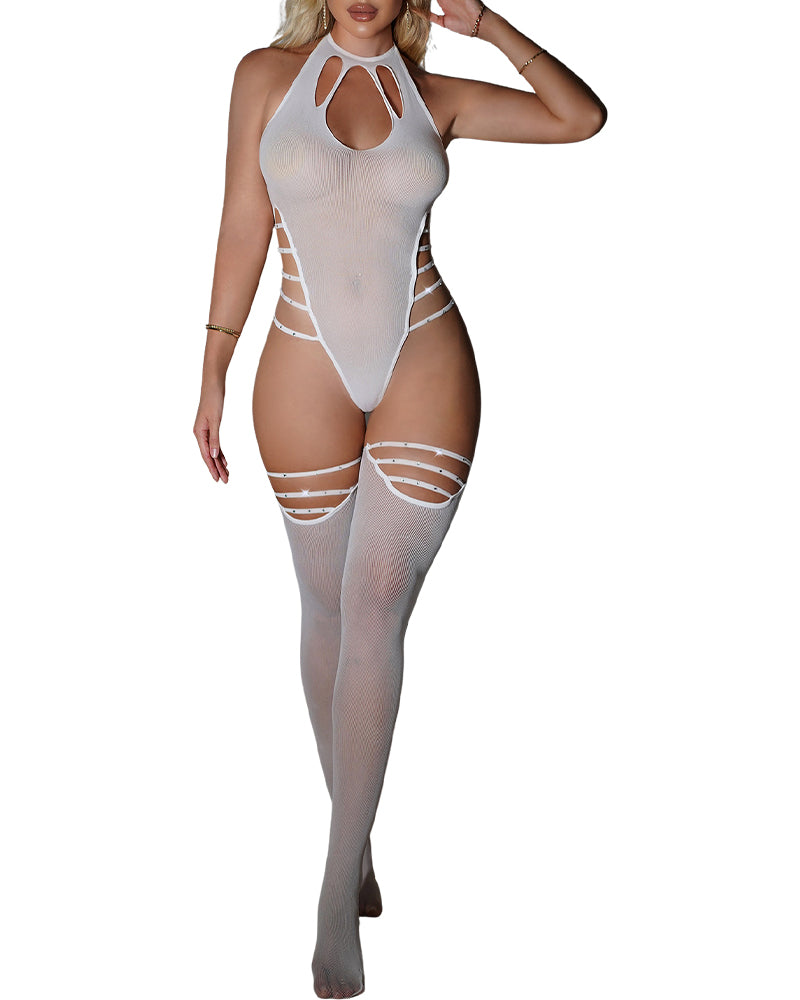 Sexy Solid Color Hollow Out Lingerie