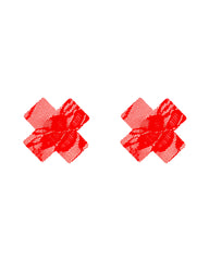 Disposable lace cross nipple covers