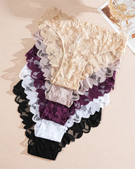 Sexy Sheer Lace Low-Waist Bikini Panties – Semi-Cheeky & Flirty