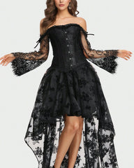 Corset Tops for Women With Lace Sleeves