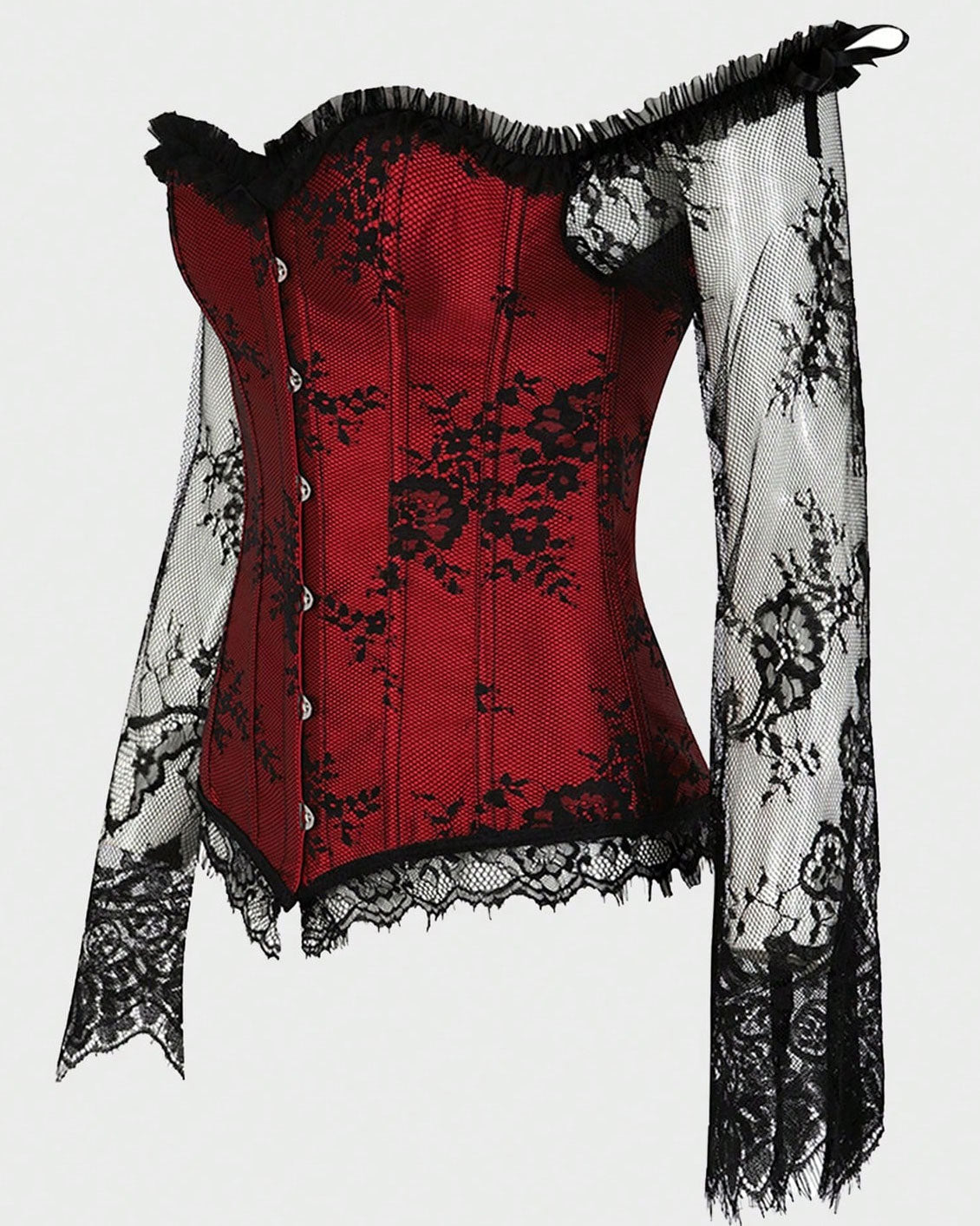 Corset Tops for Women With Lace Sleeves