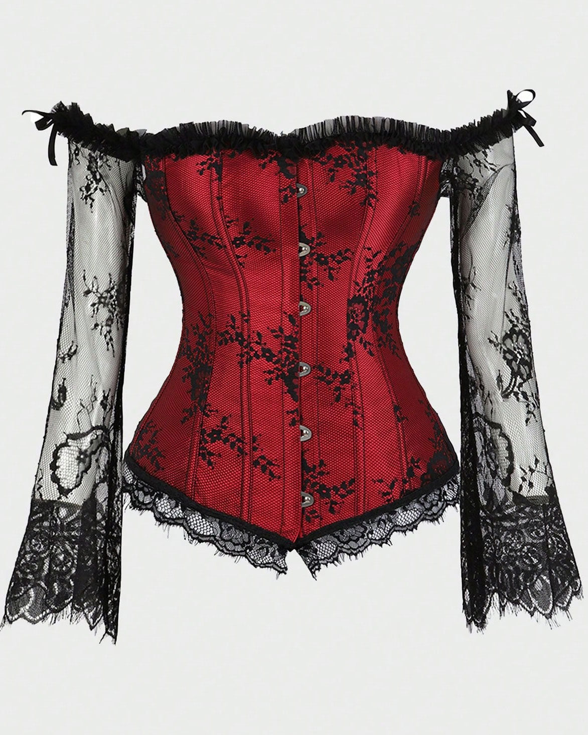 Corset Tops for Women With Lace Sleeves
