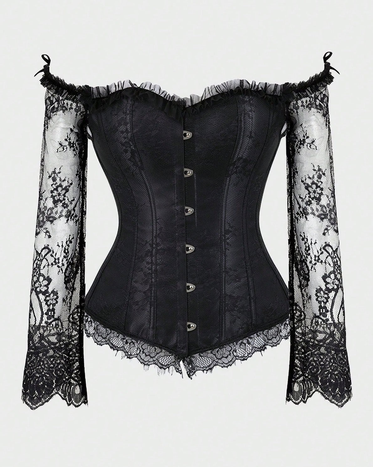 Corset Tops for Women With Lace Sleeves