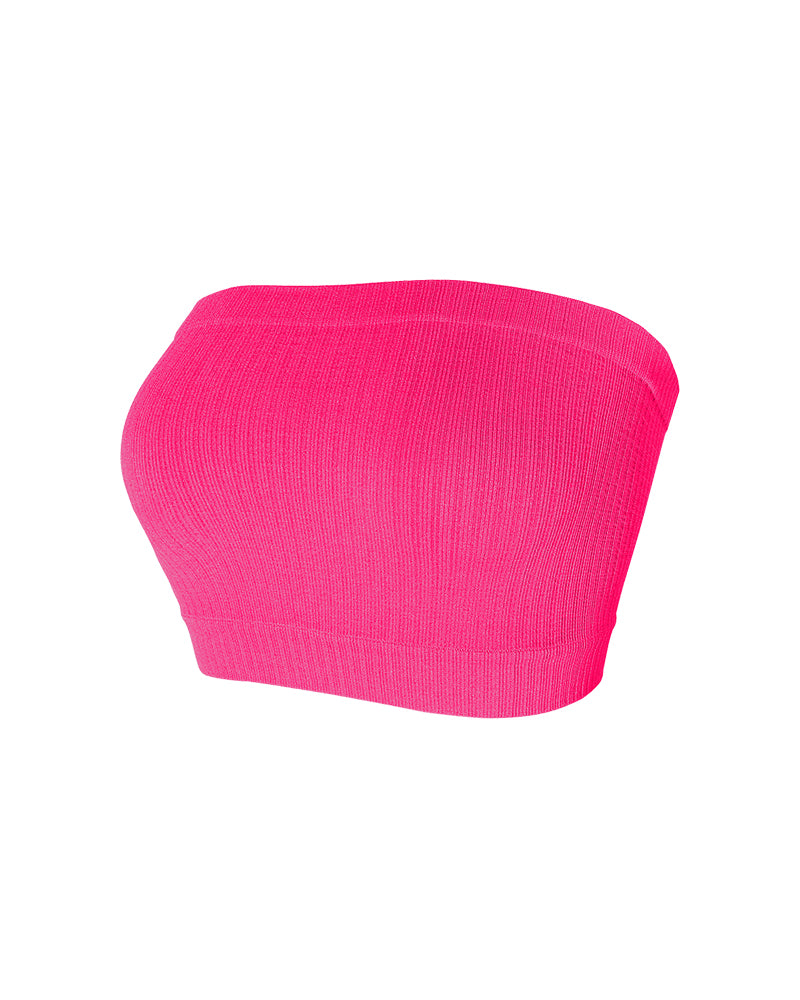 Women's solid color tube top