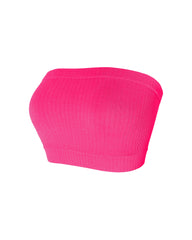 Women's solid color tube top