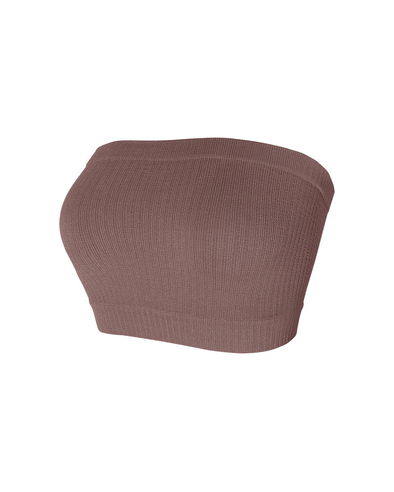 Women's solid color tube top