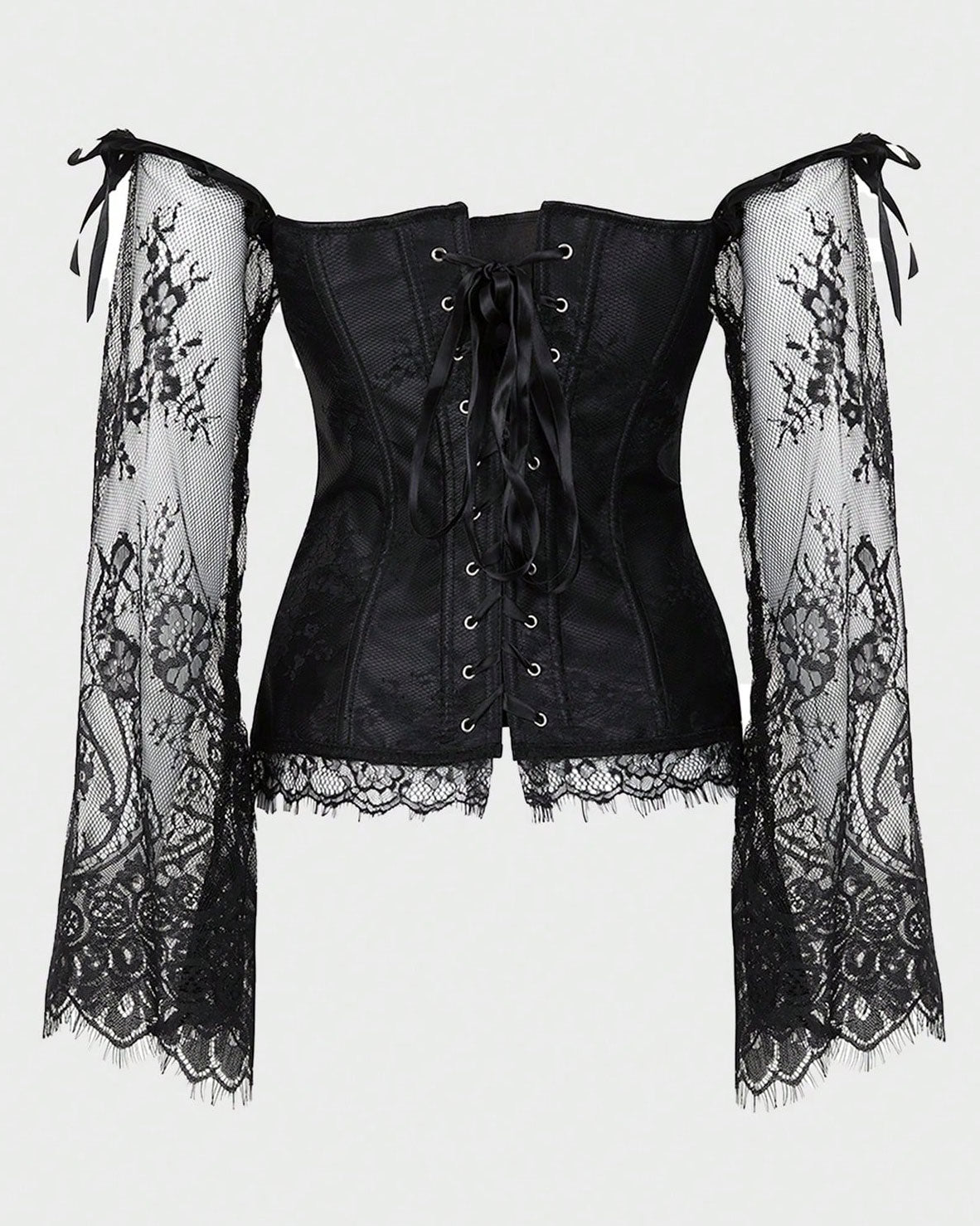 Corset Tops for Women With Lace Sleeves