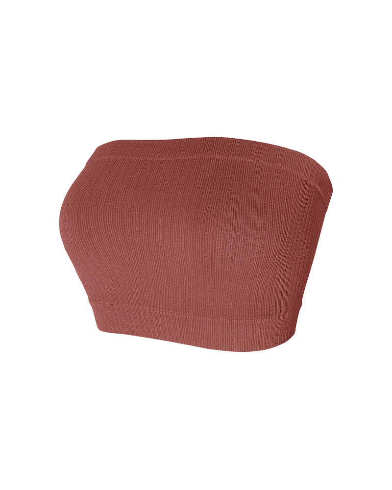 Women's solid color tube top