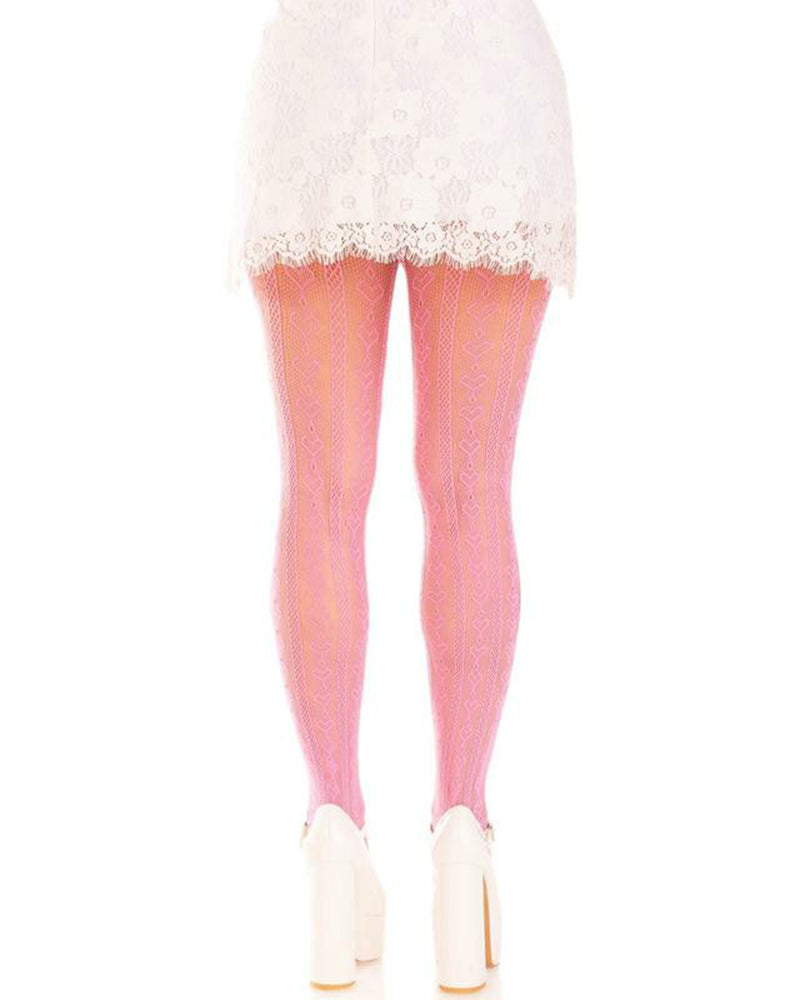 Sweetheart Striped Tights