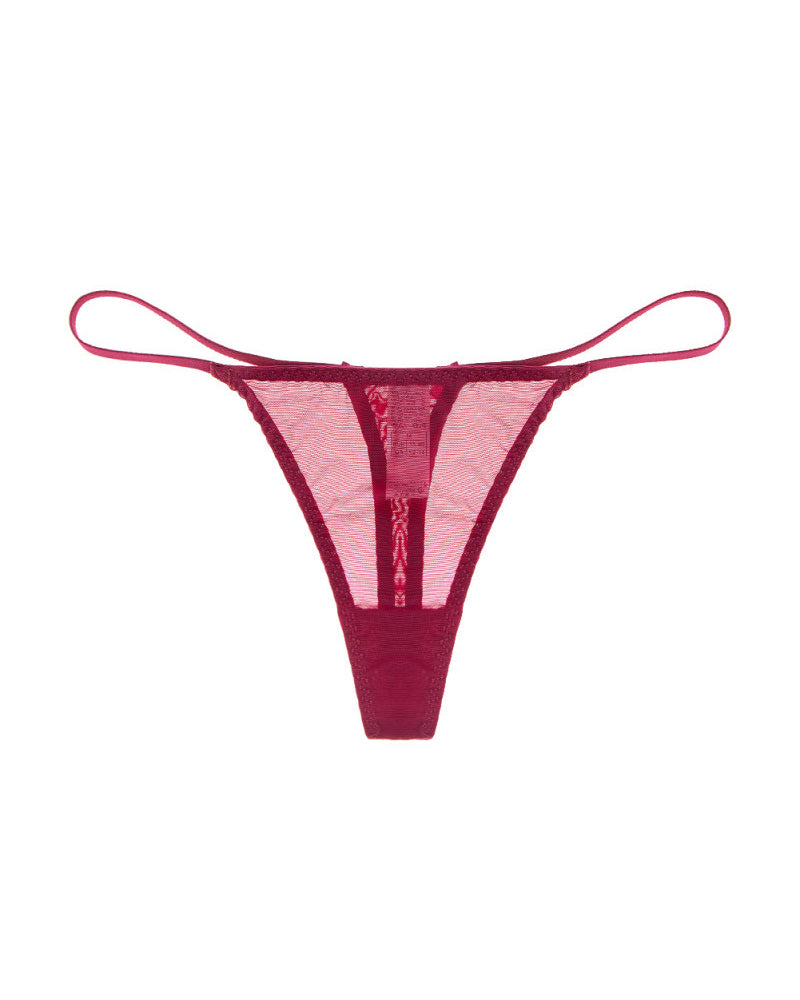 Sexy Low Rise T-back Mesh Panties