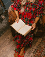 Christmas Plaid Ruffle Pajamas Set