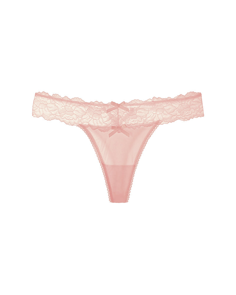 3 Sets Sexy lace cross panties low waist hollow ice silk satin women's thong