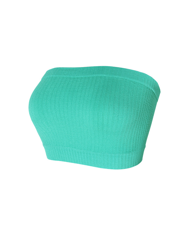 Women's solid color tube top