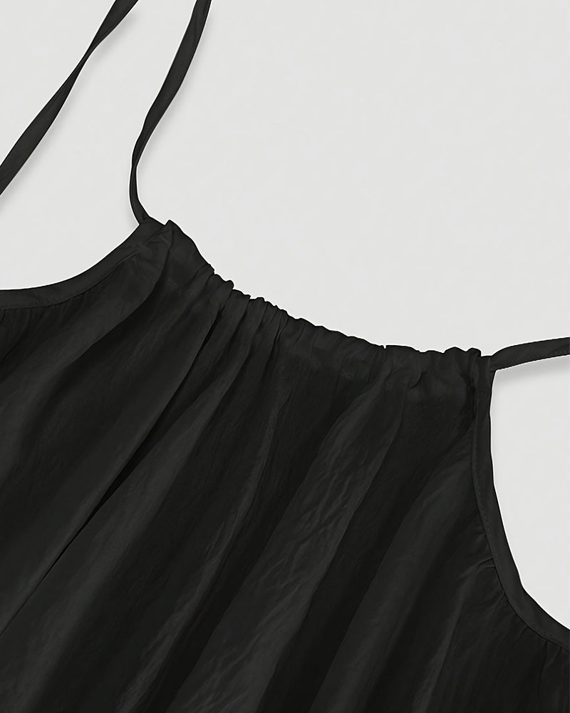 Women's Solid Color Backless Cami NightDress