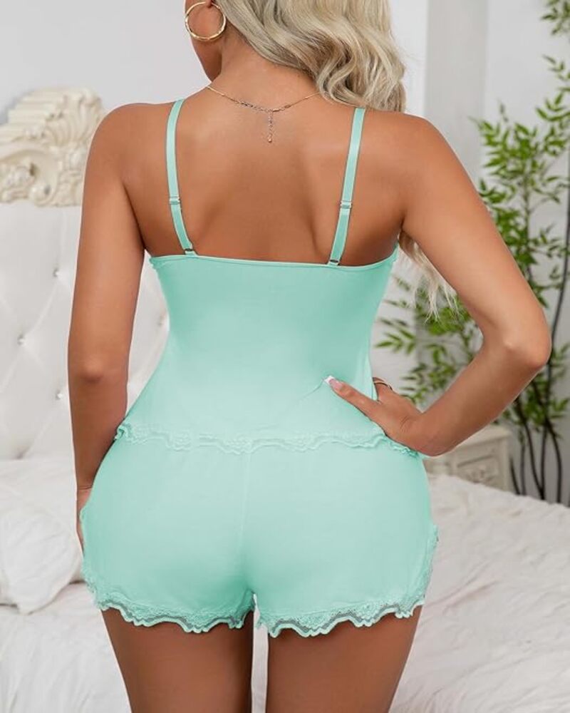 Womens Lingerie Set Pjs and Panty Set Camisole Set Modal Sweetness Sleepwear For Holiday Daily Wear