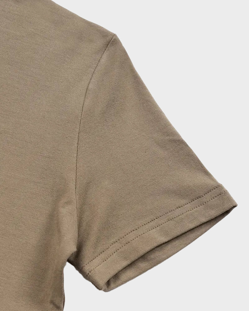 Solid Color Round Neck Casual Two-Piece Set