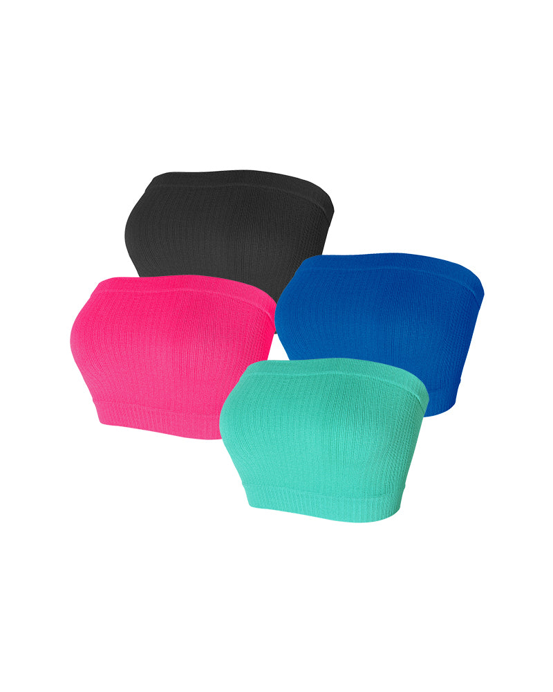 Women's solid color tube top