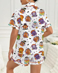 Women's Halloween Print Pajama Set