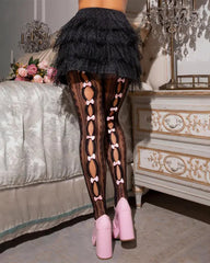 Sweetheart Striped Tights