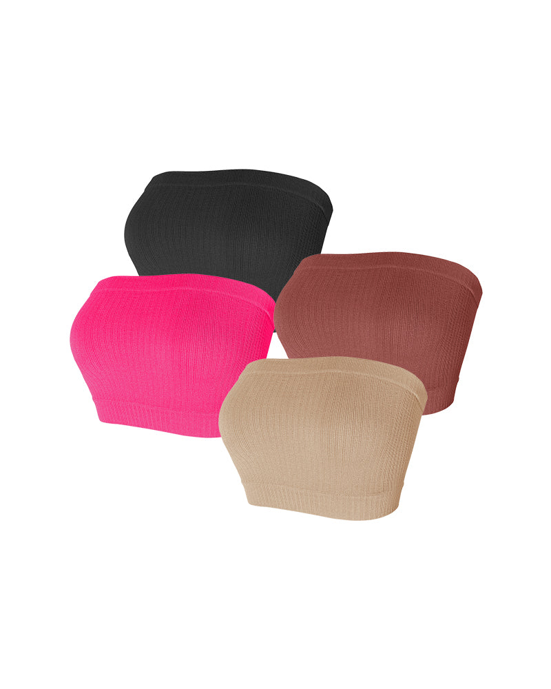 Women's solid color tube top