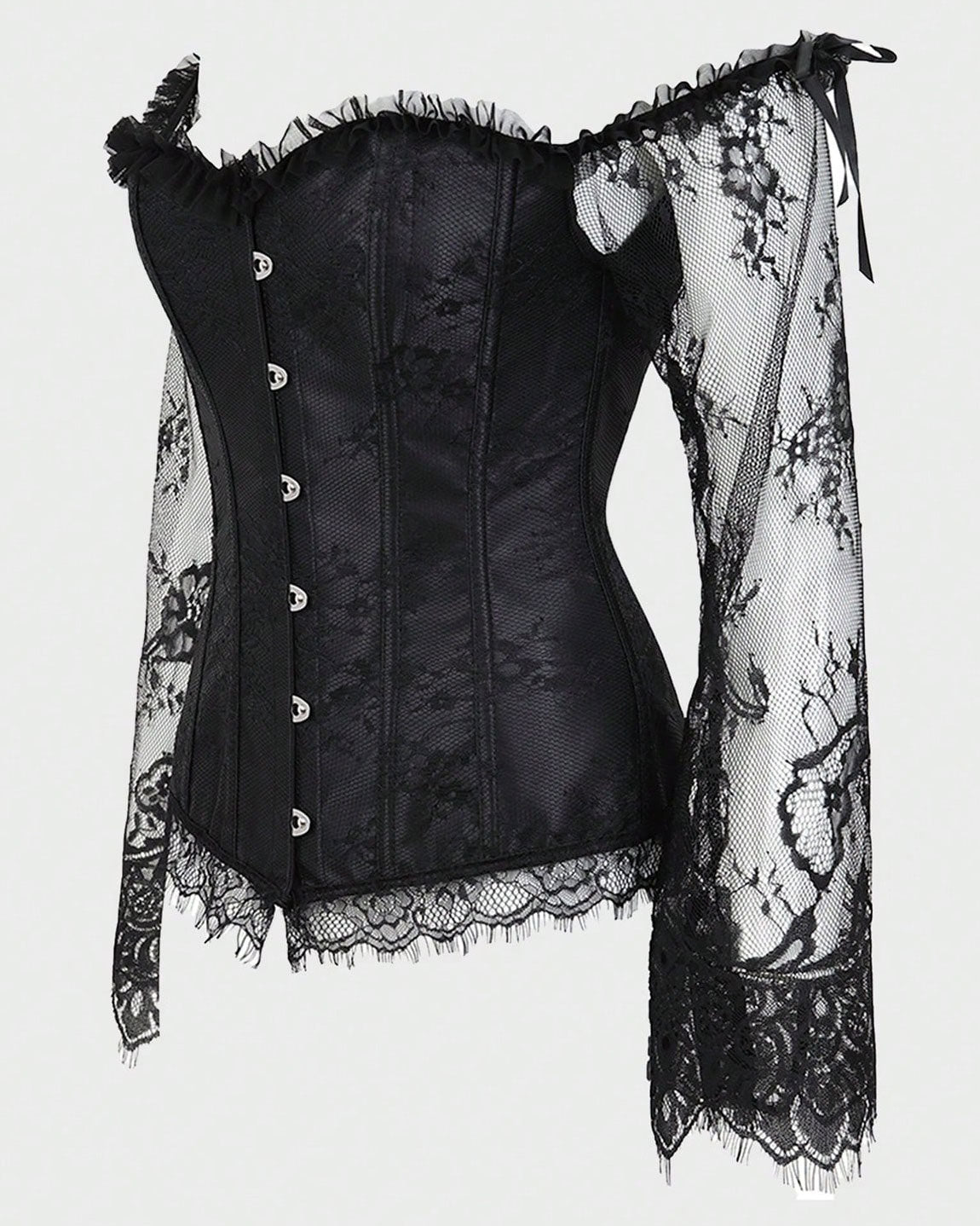 Corset Tops for Women With Lace Sleeves