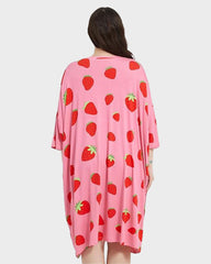 Plus Size Ultra-Soft Oversized Shirt Sleepwear with Pockets