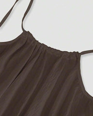 Women's Solid Color Backless Cami NightDress