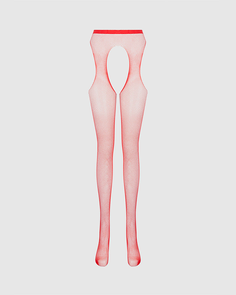 Red Fishnet Fundies