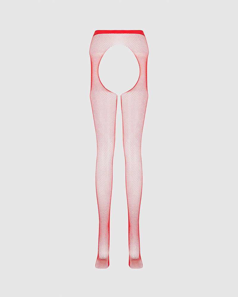 Red Fishnet Fundies